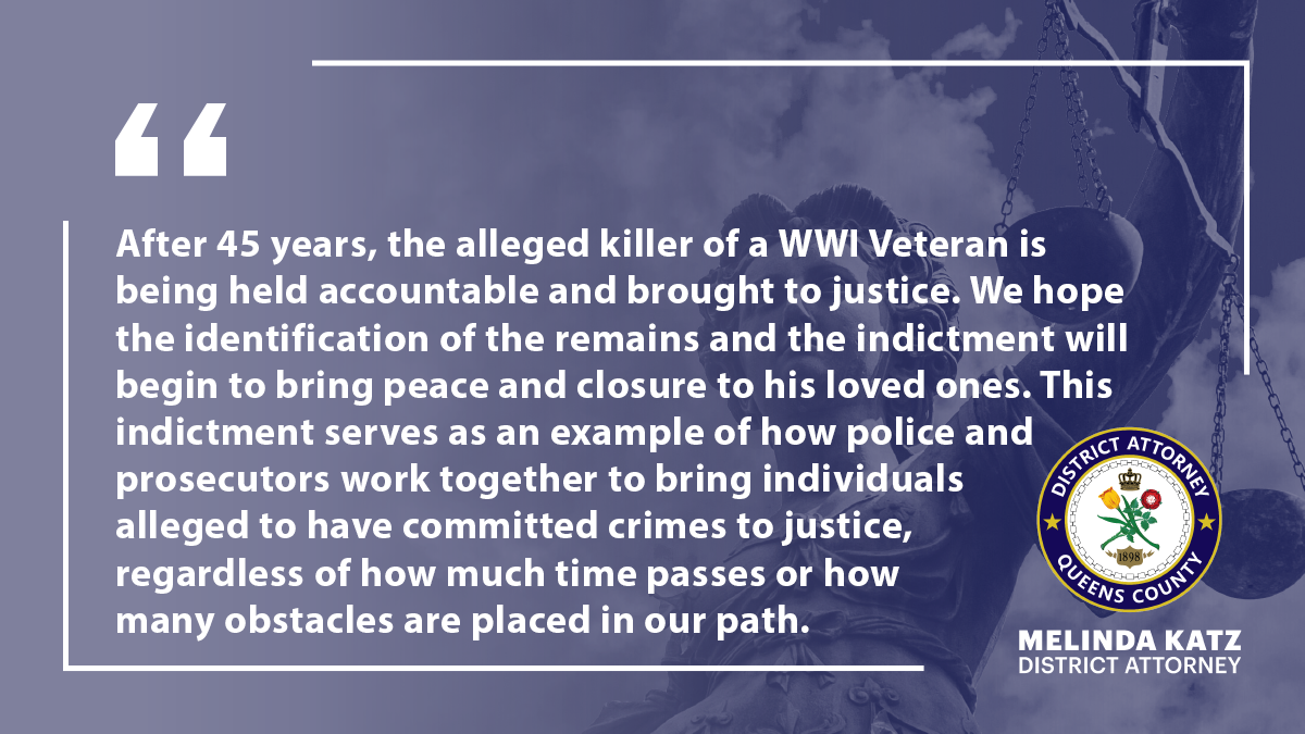 QUEENS MAN INDICTED ON MURDER CHARGES IN KILLING OF WWI VETERAN MISSING ...